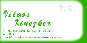 vilmos kinszker business card